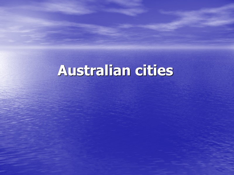 Australian cities